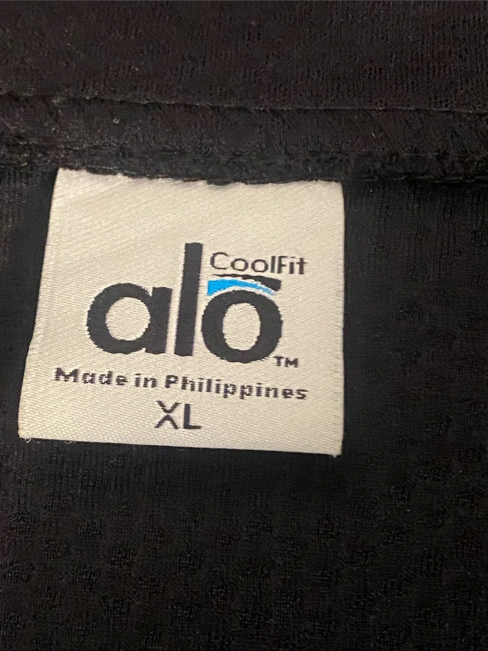ALO men’s Black Full-Zip Athletic Jacket with Light Gray Side Panels